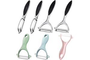 pelapatatas Fiyuer 7 Pcs arcos ceramica pelador de frutas y verduras manual para campamentos familiares patatas