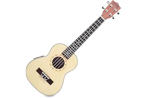 Classic Cantabile UT-260PU S Tenorukulele inkl. Tonabnehmer (Tonabnehmer mit 3-Band-EQ, Fichtendecke massiv, inkl. Gigbag und Batterie) natur