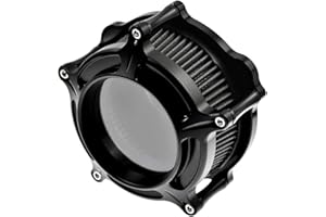 HCmotorku Motorcyle Air Cleaner CNC Air Filter Turbine Intake Kit Fit for Harley Sportster XL 1200 883 72 48 2004-2023 Black