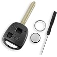 For Toyota Avensis Avalon Camry Corolla Echo Kluger Prado Rav4 Tarago 2 Buttons Car Key Fob Case Shell Battery CR2016