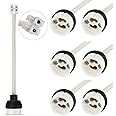 DiCUNO GU10 Lamp Holder 0.75mm² 15CM/150MM Wire GU10 Connector Ceramic Base for Spotlight Bulb, 0-250V, 300W, 2A, 6 Packs