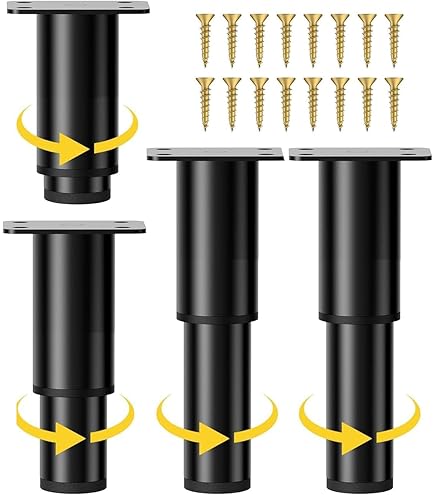 Gambe Per Mobili In Metallо - 4 Pezzi Da 15cm, Portata 800kg | Per Divani, Armadi, Tavoli - Foto 6