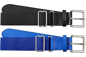 Boxwizard Ceinture de Baseball Ceinture de Baseball Elite Ceinture de Softball Ceinture de Baseball Ceinture de Softball Ceinture Ajustable pour Adolescents et Adultes(Le Noir)