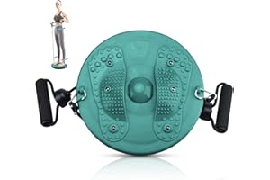 SWETFELA Waist Twisting Board with Drawstring, Twister Exercise for Waist Gym Equipment, Exercise Equipment for Home Use, Aerobics and Body Sculpting Workouts Fitness Equipment, with Foot Massage