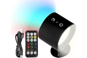 SALYEELULY Glowright Lights | Glow Right Lights | Smart+ Halo Lux | GlowRight Indoor Everywhere Light 2.0 | 360°Rotation Cordless Glowright Round Lights with Controller, 3 Color Temperatures & Dimmable Magnetic