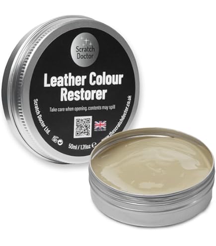 Furniture Clinic Balsamo Ricolorante Per Pelle In 16 Colori Colore Marrone Scuro Nutriente, Ripara, Rinnova Pelle Assorbente Sbiadita, Usurata, Graffiata- Divani, Sedili Auto, Scarpe, Borse, Giacche - Foto 2