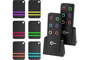 Esky Key Finder with Extra Backup RF Transmitter, Wireless RF Item Locator Item Tracker Support Remote Control,2 RF Transmitter and 6 Receivers - Wireless Key RF Locator, Pet Tracker Wallet Tracker