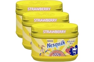HAMPERLY GIFTS Milkshake Mix Bundle Containing Nestle Nesquik Strawberry Milkshake Mix 300g (3 Pack)