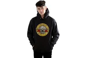 ABSOLUTE CULT Guns N Roses Men's Vintage Bullet Logo Hoodie X-Large Black
