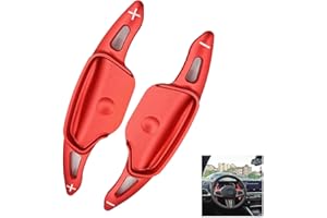 lcyen 2 Stück Auto Schaltwippen Passt für KIA Proceed GT,für Sportage NQ5 Sportage QL K3 K5 MQ4 2020 2021 2022 2023 Alu Schaltpaddel Erweiterung Paddle Shifter Verlängerung Paddles Lenkrad (Rot)