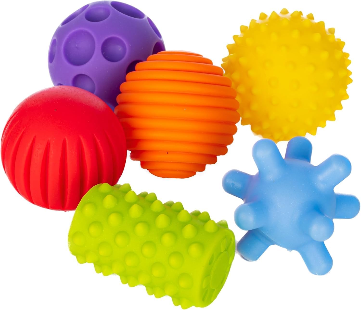 FANCY Baby Pelotas Sensoriales para Bebés - Juguete Educativo para Bebés a Partir de 3 Meses, Multi Ball Texturizada y Sensorial, Pelota Montessori, Bolas para Bebé