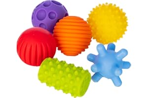 FANCY Baby Pelotas Sensoriales para Bebés - Juguete Educativo para Bebés a Partir de 3 Meses, Multi Ball Texturizada y Sensorial, Pelota Montessori, Bolas para Bebé