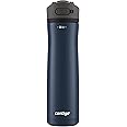 Contigo Ashland Chill 2.0 Stainless Steel Water Bottle with Leak-Proof Lid and Angled Straw, Vaccum-Insulated Water Bottle with Handled Lid, 24oz Blueberry