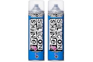 Muc-Off Silicon Shine Abrillantador de Bicicleta 500 ML, 2pk – Spray Protector de Bicicleta, Abrillantador para Acabado Brillante - para Todo Tipo de Bicicletas