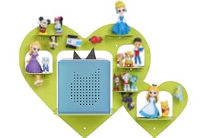 ‎JYIUOG JYiuog Regal für Toniebox & Tonie Figures Aufbewahrung,Storage Rack for 15-20 Tonie Figures, Magnetisches Metallregal für Kids Room Decor, Gifts for Children (Grün)