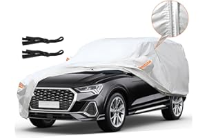 NEVERLAND Bache Voiture SUV Étanche, Universel Housse de Voiture d'extérieur pour avec Fermeture Éclair de Porte, Protection UV Imperméable et Anti-Poussière Voiture Exterieur (Fit up to 191"-200")