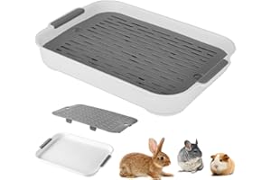 LOEPENLE Taca toaletowa dla zwierząt domowych, kuweta dla królika, kuweta dla małych zwierząt, klatka dla królików, toaleta dla zwierząt domowych, kuweta dla królików, do szynszyli, świnek morskich