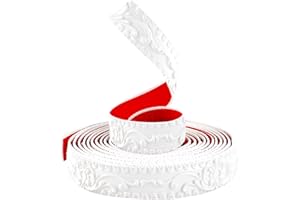 TECDW 6 Metri Modanatura Adesiva Flessibile, Cornice Adesiva per Pareti, Modanature Flessibili e Rifiniture, 3D Finitura Decorativa da Parete Autoadesivo per Specchio, la Casa (Bianco, 3,6cm W)