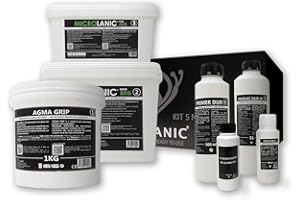 MICROLANIC - Kit Microcemento 5M² Listo al Uso - Superficies no Absorbentes SNA - Microcemento para Paredes y Suelos Azulejos, Mármol, Terrazo (GRIS 20%)