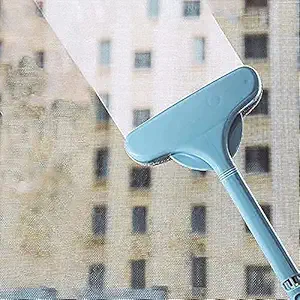Heria Multifunctional Window Mesh Screen Cleaner, Window Screen Cleaning Wiper Long Handle Washing Equipment, Detachable Window Cleaner Tool (Multi-Color (One Side)