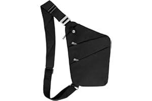 Zercart Anti Theft Sash Sling Crossbody Bag - Flex Chest Bag for Men & Women - Lightweight Satchel for Daily Use, Hiking, Fishing, Camping, Biking