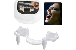 MUPKVY Vampire Teeth, Vampire Fangs Retractable Vampire Fangs, Realistic Reusable Fake Vampire Teeth for Halloween Party Cosplay Favors Dress Up Accessories Prop Decoration