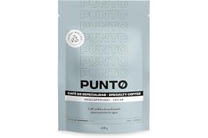 PUNTO - Koffeinfria kaffebönor - 250g - Specialkaffe - Koffeinfritt vatten - 100% Arabica - Kakaoton - Söt chokladsmak - Medelfyllig