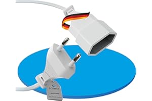 sonero Kabel zasilający, przedłużacz, 1 m, wtyczka euro, płaska wtyczka typu C, wtyczka sieciowa na gniazdo euro, przedłużacz prądu do telewizora, konsoli do gier, urządzeń gospodarstwa domowego,