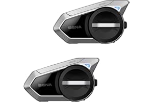 ‎SENA Sena 50S Motorrad Bluetooth Headset mit Drehrad und Sound by Harman Kardon, integriertem Mesh Intercom System und Premium Mikrofon & Lautsprechern, Doppelpack
