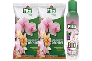 BLUMEN 2X Terriccio Orchidee da 1 Lt+Spray Anti Parassitario| Substrato Naturale Specifico per Tutte Le Orchidee con Spray Anti Cocciniglia Mosca Bianca Aleurodidi|