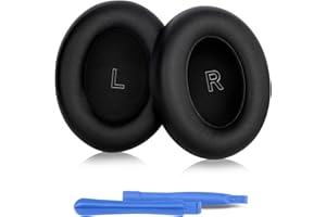 ELZO Poduszki zastępcze dla Bose QuietComfort (QC) Ultra bezprzewodowy zestaw słuchawkowy, miękka skóra proteinowa, profesjonalna izolacja hałasu, pianka z pamięcią kształtu, Bose QC Ultra Wireless