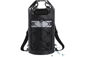 SciFiVisi Borsa Impermeabile, 20L Zaino Impermeabile Dry Bag con Doppia Tracolla, Sacca Impermeabile Mare per Nuoto Kayak Canottaggio Pesca Viaggiare in Bicicletta Spiaggia