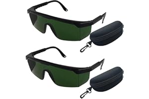 JTgugu 2 Stück Laserlichtbrille Grün für Grüner Strahl Kreuzlinienlaser Rotationslaser und Mehrlinienlaser zur Verbesserung der Sichtbarkeit des Grünen Strahls - inkl. Schutzbox