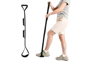 ‎KEKOY Kekoy 107 cm langer Beinhebergurt mit Fuß- und Handgriff für eingeschränkte Mobilität nach Hüftersatz, Ein- und Aussteigen aus Bett, Auto und Rollstuhl (107cm Schwarz)