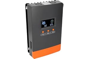 Zerodis 100A MPPT Solar Charge Controller, Högeffektiv Aluminiumlegering, Dubbla Kylsystem, Stöder Litiumbatterier och 3-steg