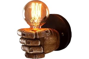 KRUIHAN Wall Sconce Lights E27 Wall Lamp Creative Vintage Wall Lights Resin Light Shades Industrial Lamp Wall Mounted Light for Living Room,Besides,Bedroom,Loft,Bathroom (Right Hand)