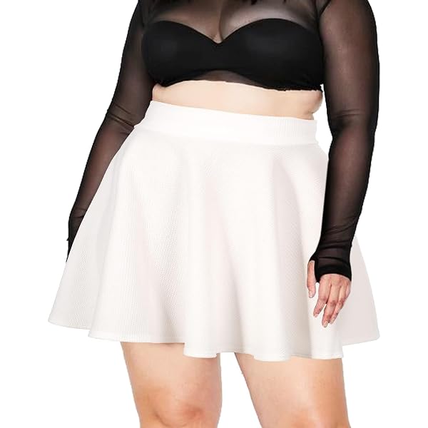Hanna Nikole Jupe De Sport Femme Grande Taille - Taille Haute Plissée Avec Short Intégré Et Poches - Jupe Tennis, Running, Randonnée, Pom-Pom Girl