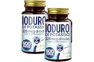 NOEBIS PHARMA Ioduro di Potassio 1200 Compresse - 225 mcg di Iodio per 1 Compressa - Fornitura di Lunga Durata
