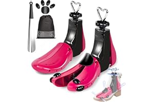 HELISAN 2025 Upgrade Shoe Stretcher 2Pack - Boot Stretchers for Women Mens - 4 Way Shoe Tree Expander Stretch Width & Length - Adjustable Shoe Tree for Wide Feet with Shoe Horn
