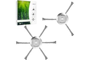 IRmm 2 Pack 6 inch Steel Wire Brush Cutter Trimmer Head, Wired Trimmer Head Replacement for Electric Battery Powered Cordless String Trimmer, Weed Eater