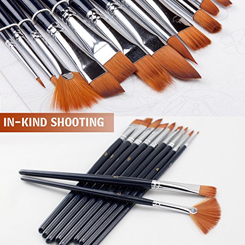 innislink Pinselset Künstler Malen Pinsel Nylon Pinsel Wasserfarbe Pinsel Pinselset Ölmalpinsel für Malen Pinsel 12stk - 5
