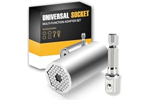 LiRiQi Universal Llave De Vaso 1/4"-3/4"(7-19mm), El Mejor Regalo De Herramientas De Mano Para Hombres/Novio/Padre, Adecuado para taladro eléctrico. Adecuado para varias formas de tuercas,ganchos,etc.