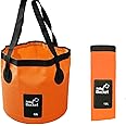 KAHEIGN Folding Water Bucket, 12L Portable Collapsible Bucket Camping Storage Container Wash Basin for Traveling Hiking Fishing Boating Gardening Car Washing (24 x 25cm)