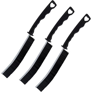 Kit De 4 Brosses De Nettoyage Pour Interstices Et Joints - Poils Durs Et Grattoir - Pour Salle De Bain Et Cuisine - 9