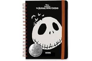 GRUPO ERIK Erik Official The Nightmare Before Christmas A5 Notebook - It´s Glow In The Dark - Notebooks A5 - Notepads A5 - A5 Notepad - Dotted Bullet Journal - Nightmare Before Christmas Gifts - Sketchbook A5