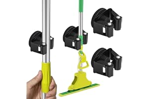 ULIBERMAGNET Magnetisk kvasthållare, robust mobil magnetisk kvast, halkfri vägg bekväm förvaring dörr - spade krok kvast för