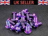 RacePro - 2x Bulloni Di Titanio Portaborraccia GR5 - M5 Button - Viola Allen Head