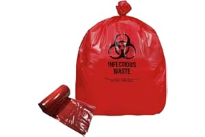 Resilia Medical - Biohazard Bags - Hazardous Waste Disposal, Meets DOT ASTM Standards for Hospital Use, Red, 40-45 Gallon, 40x46 Inches, 20 Bags