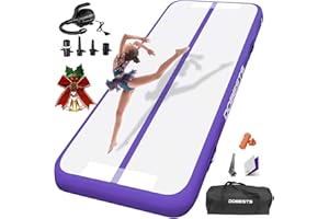 ‎DOBESTS DOBESTS Airtrack Matte, 10/20cm Hoch 2/3/4/5/6m Tumbling Matte, Gymnastikmatte mit Luftpumpe, Trainingsmatte mit Tragetasche, Turnmatte Zuhause, Outdoor, Yoga, Fitness, Sport