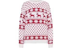 BSBAAA FASHIONS® Boys Girls Knitted Xmas Rudolph Reindeer Bambi Deer Santa Elf Top - Children Long Sleeve Novelty Sweater Merry Christmas Jumper Age Size 5-13 Years